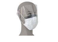 3 رقائق إيرلوب قناع الوجه الجراحي المتاح للجراثيم مع درع البلاستيك الشفاف