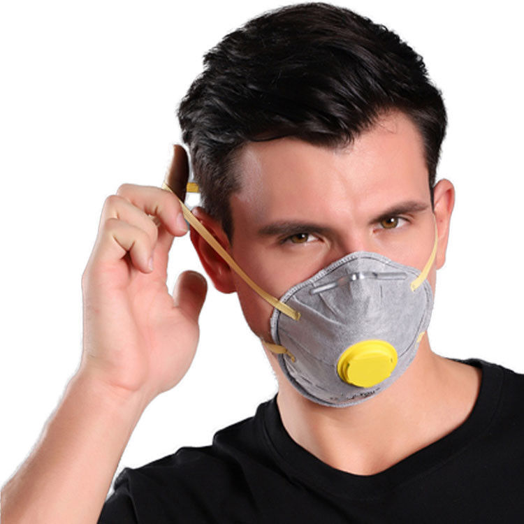 Anti Dust Activated Carbon Cup FFP2 Mask , Disposable Nonwoven Dust Mask With Valve